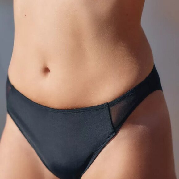 New Solid & Striped The Emily Mesh Blackout Bikini Bottoms NWT Medium - Picture 2 of 14